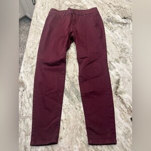 Lane Bryant High Rise‎ Skinny Jeans Burgundy Woman’s 14